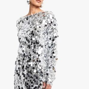 Silver Sequin Dress